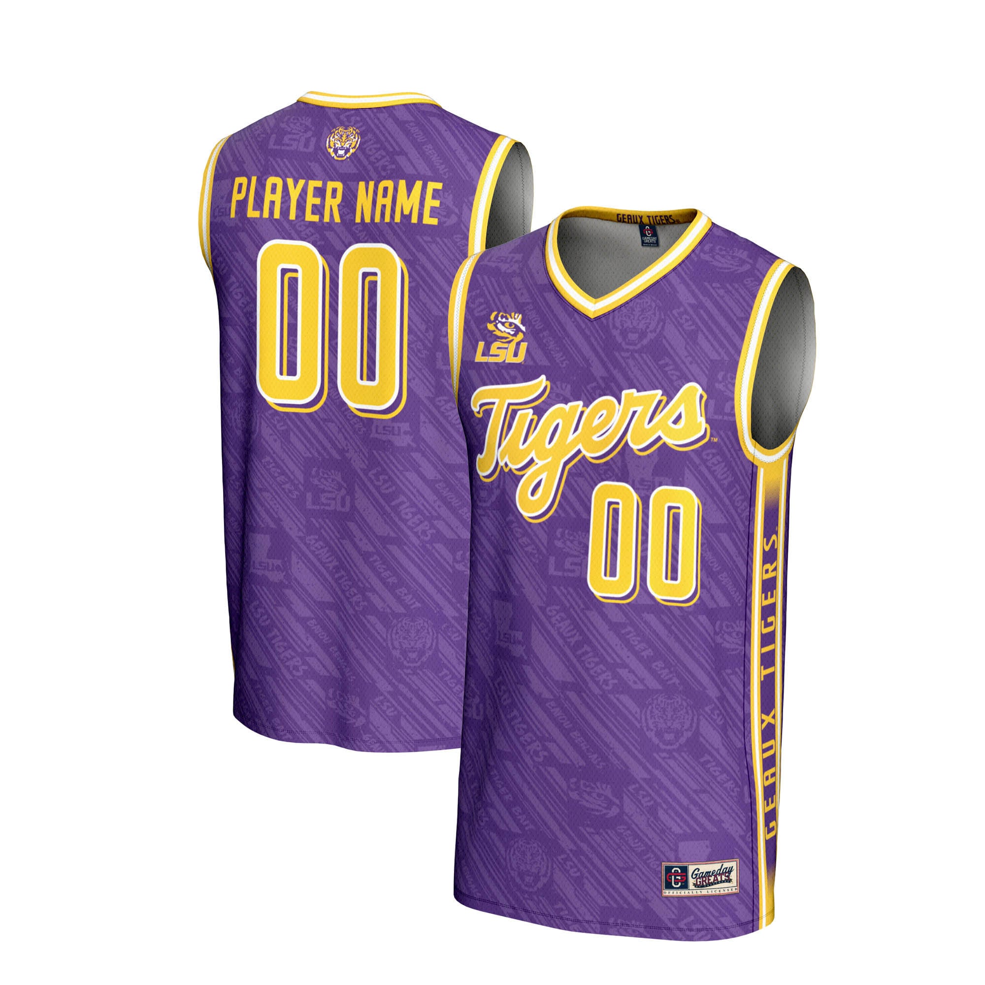 LSU Tigers GameDay Greats NIL Pick-A-Player Men's Basketball Highlight Print Lightweight Jersey - Purple