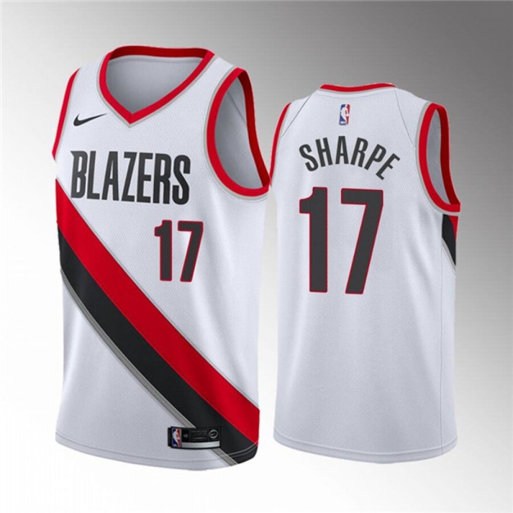 Fan Favorite Rare Men's Blazers #17 Shaedon White Basketball Jersey
