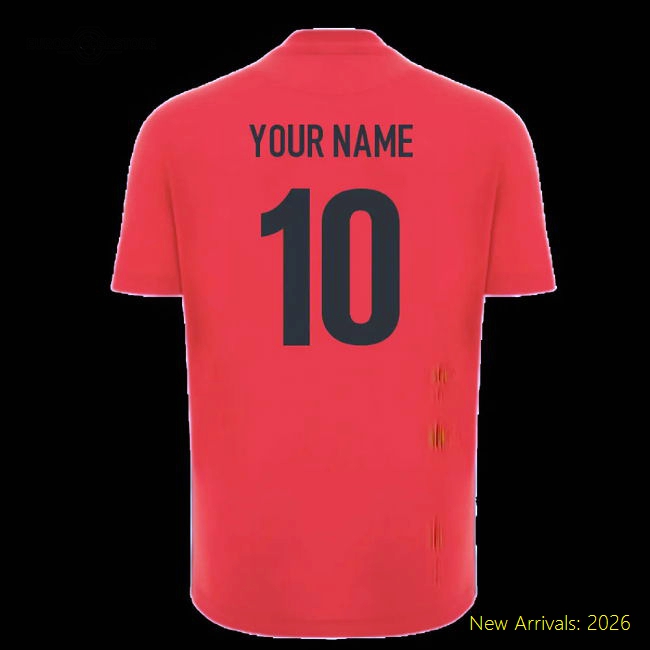 2025-2026 Wales WRU Travel Cotton Tee (Red) - Kids (Your Name)