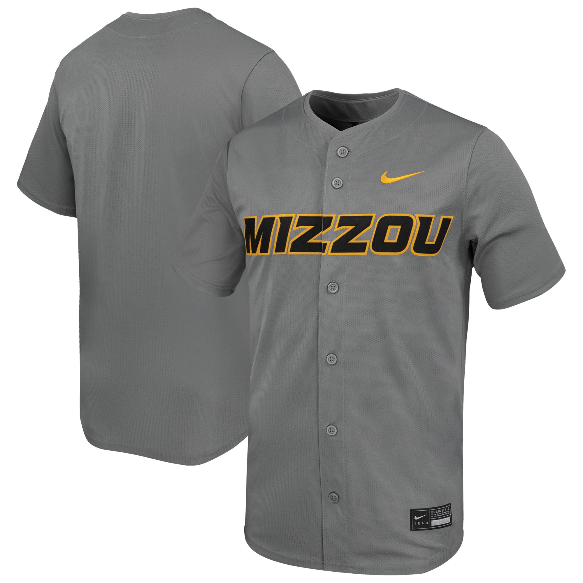 Missouri Tigers Nike Limited Baseball Jersey - Gray