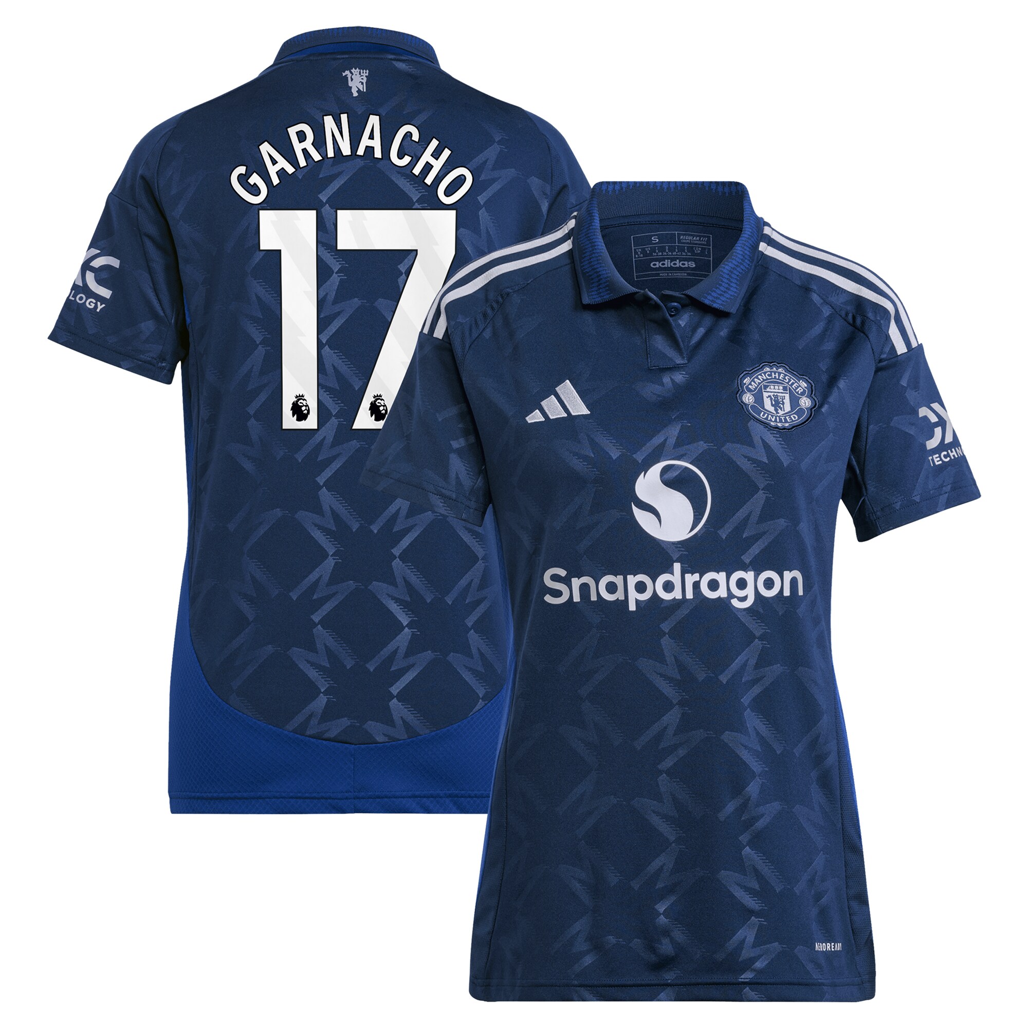 [SJH] Alejandro Garnacho Manchester United Women's 2024/25 Away Replica Player Jersey - Navy