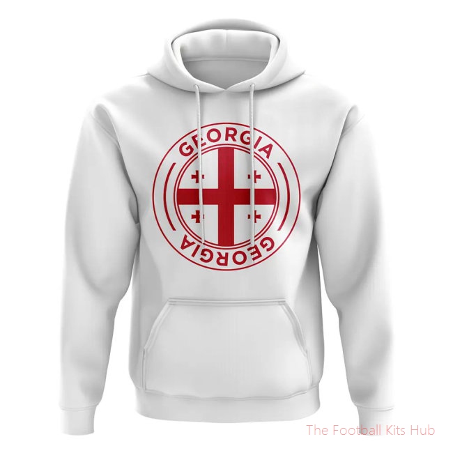 Men Georgia Football Badge Hoodie (White)