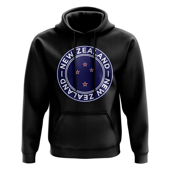 Kit New Zealand Football Badge Hoodie (Black) Professional