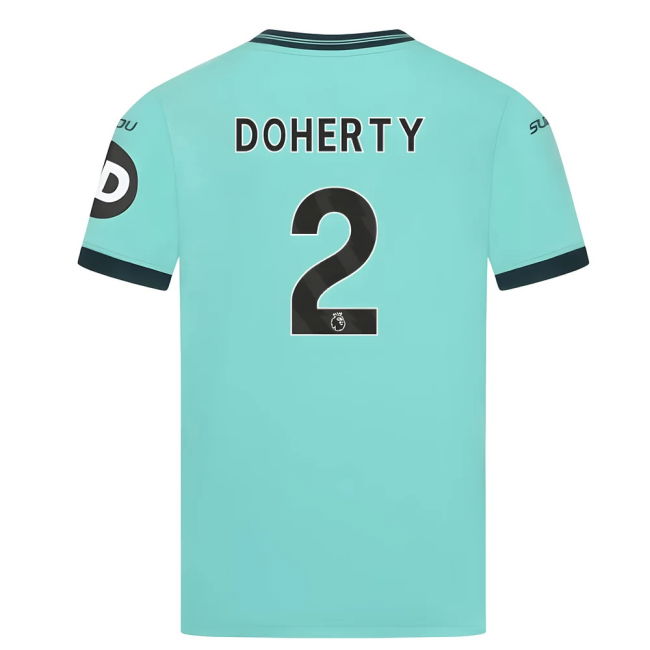 Ultra Comfort Official Wolves Wolves Away Shirt Kids Doherty #2 20...
