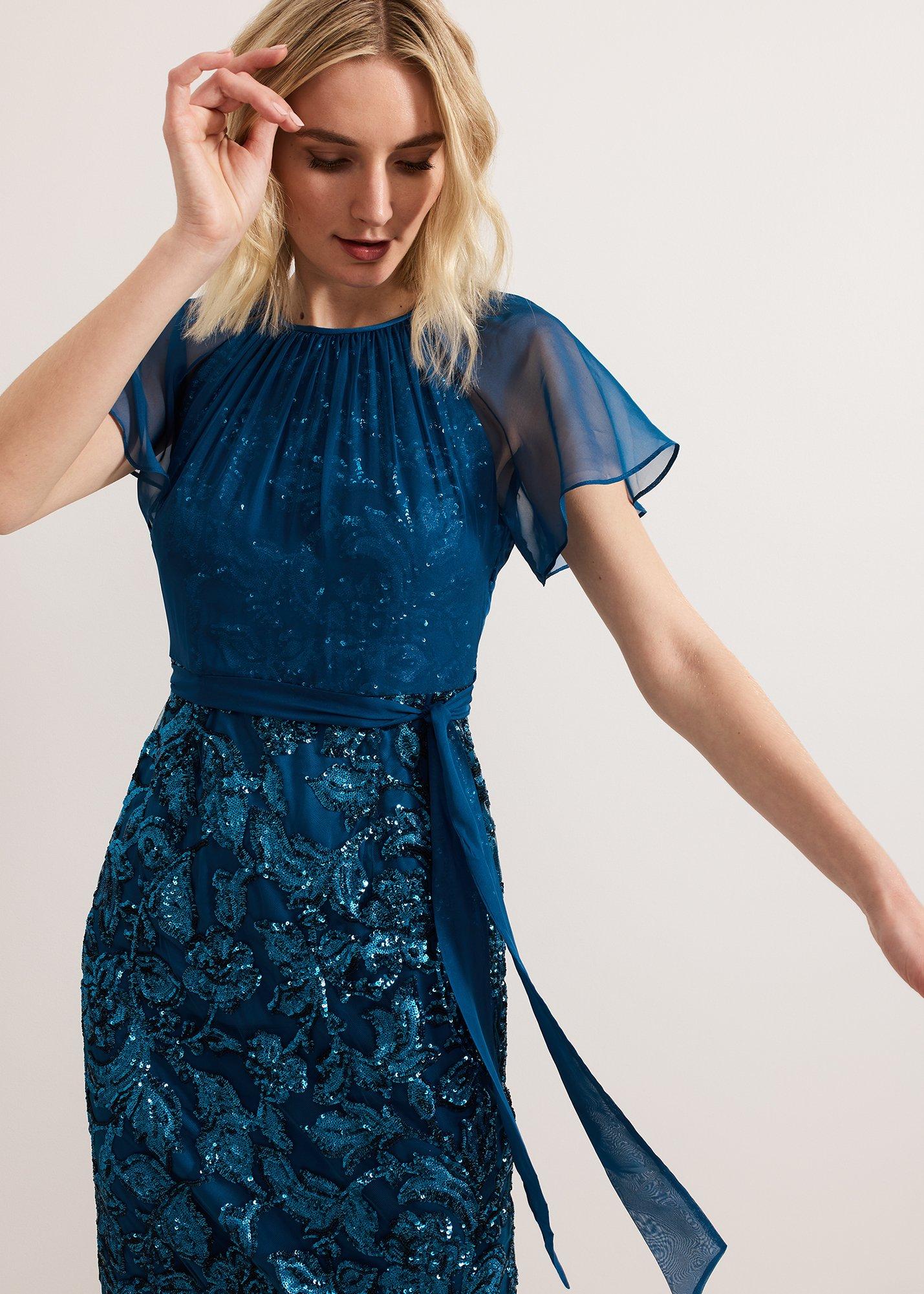 Talia Sequin Overlay Maxi Dress
