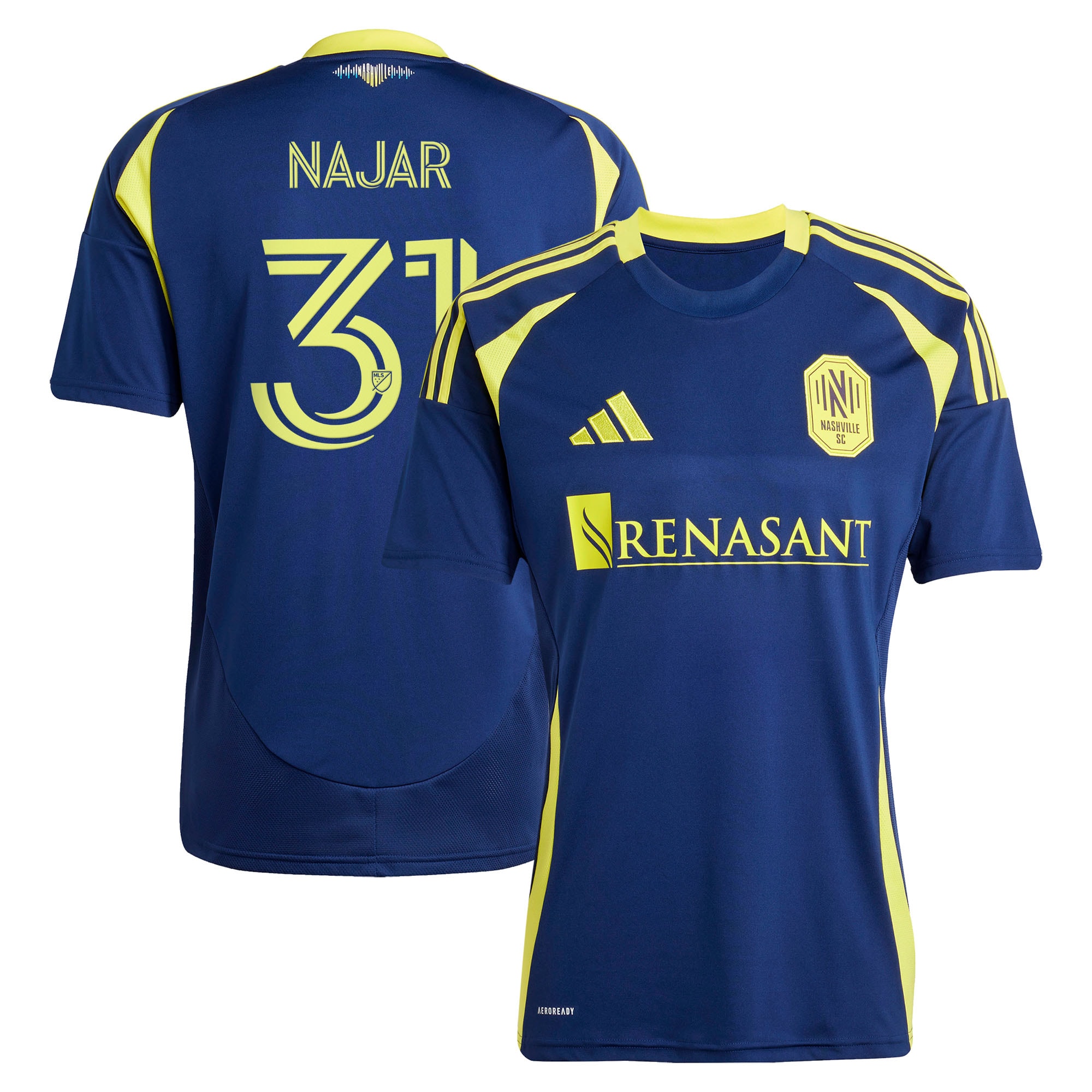 [SJH] Andy Najar Nashville SC 2025 The Heart of Nashville Kit Replica Jersey - Navy