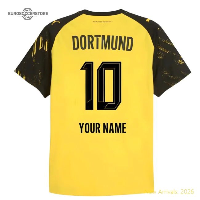 Trending 2025-2026 Borussia Dortmund Authentic Home Shirt (Your Name)