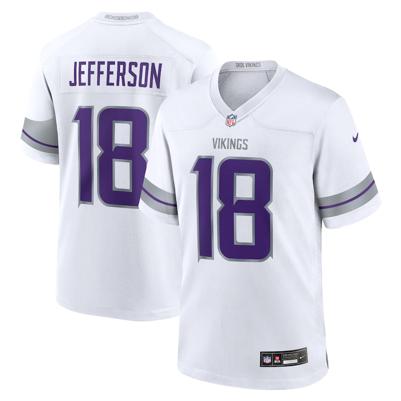 None Justin Jefferson MIN Vikings Powerful Elite Jersey for NFL Fans