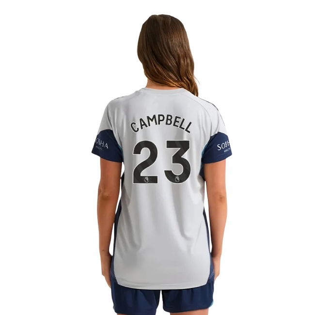 2025-2026 Arsenal Training Shirt (Grey Two) - Womens (Campbell 23)