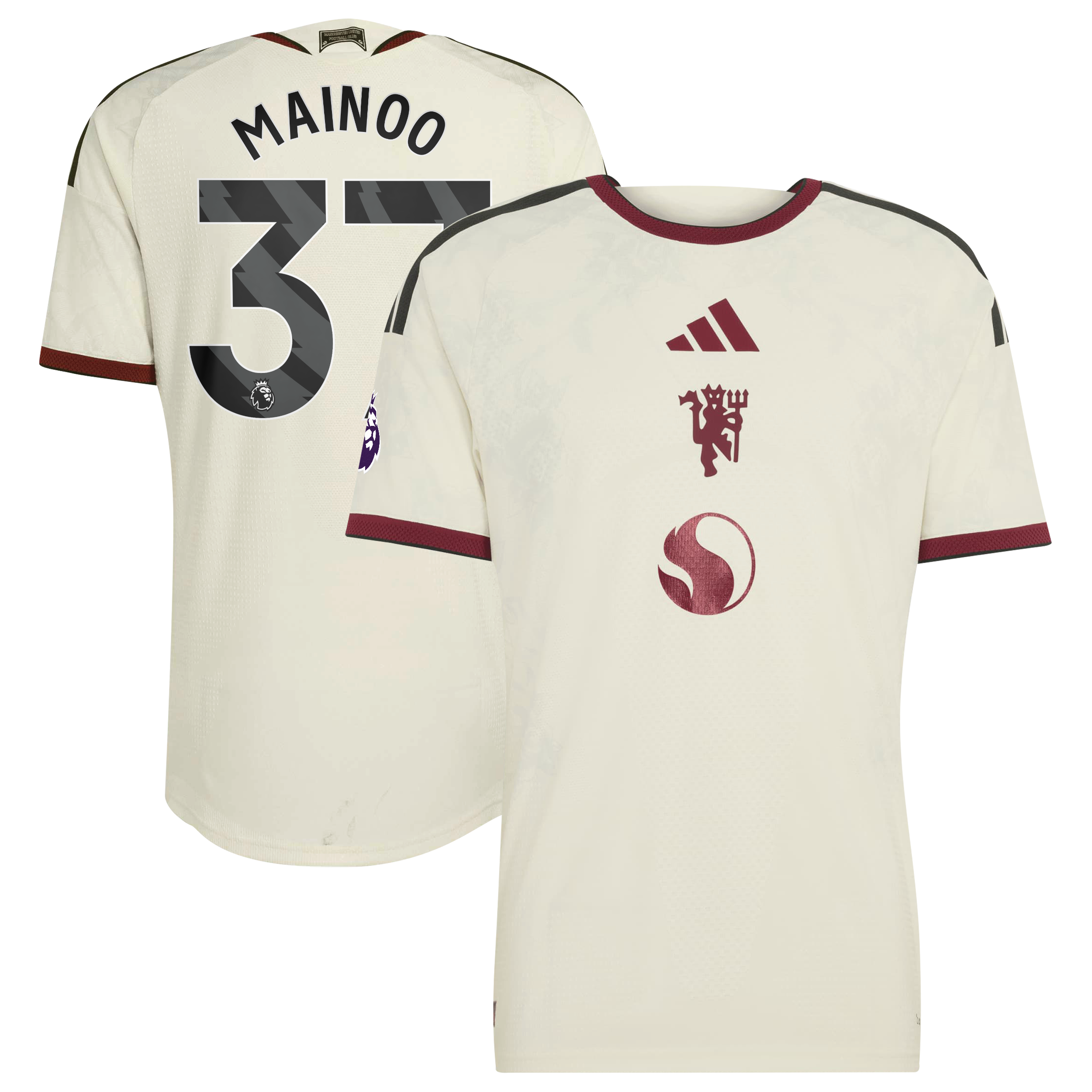 [SJH] Kobbie Mainoo Manchester United 2026/27 Third On-Field Authentic Jersey - Cream