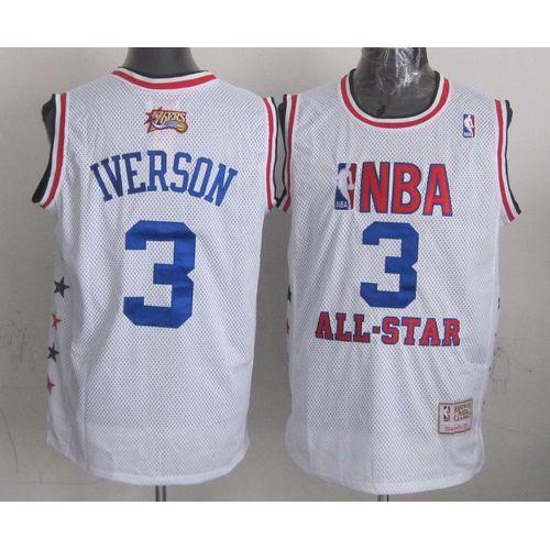 Mitchell And Ness 76ers White Philadelphia 76ers #3 Jersey - On Sale