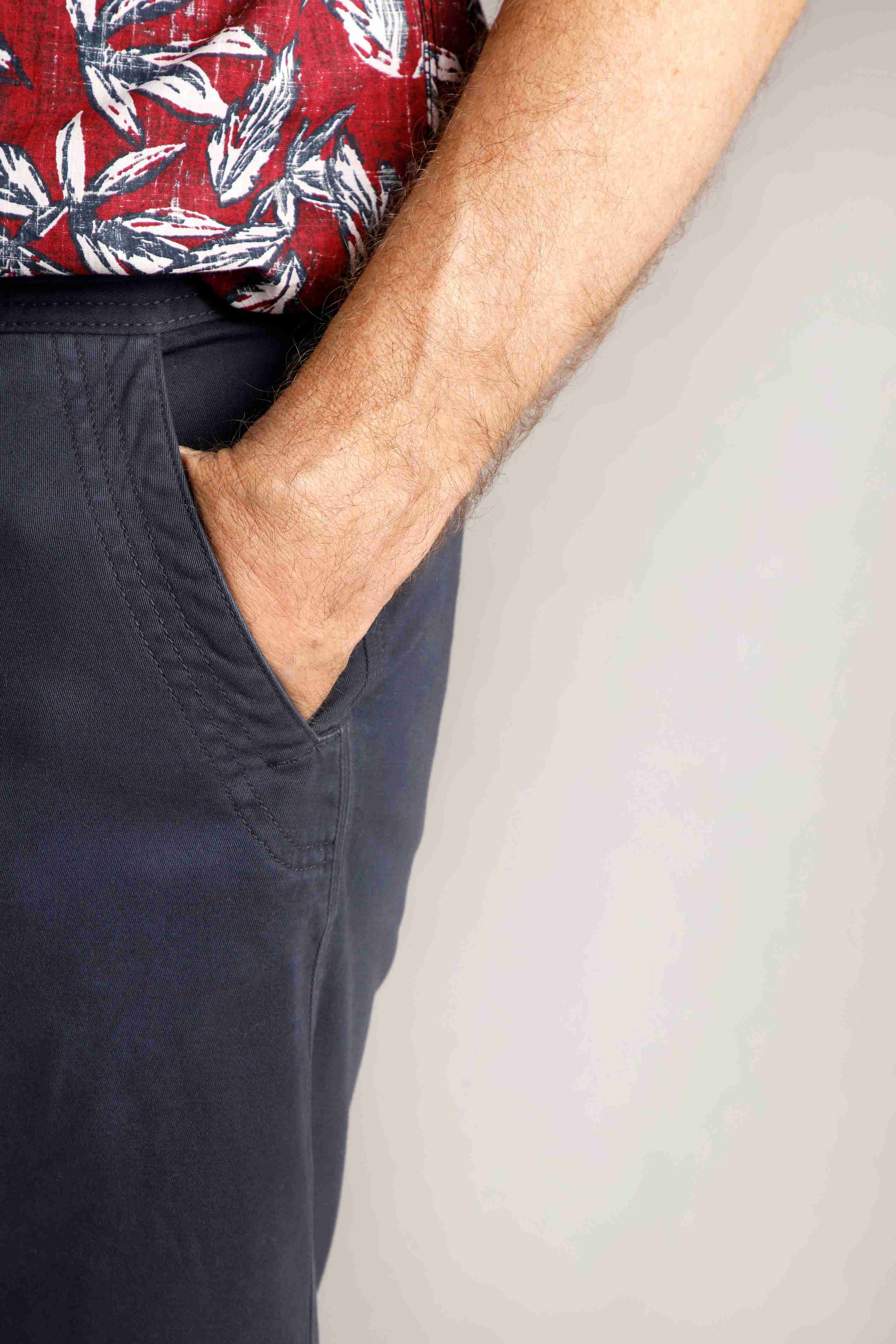 Rayburn Cotton Flat Front Shorts Navy