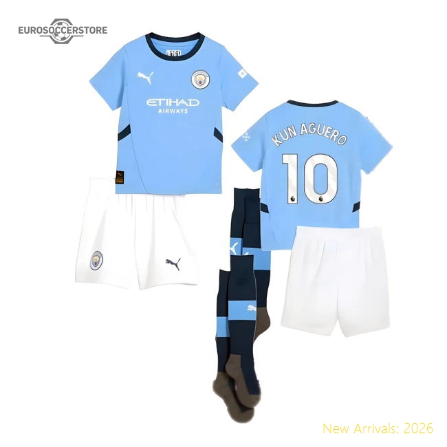 2024-2025 English Premier League Team Home Premium Jersey Kun Aguero