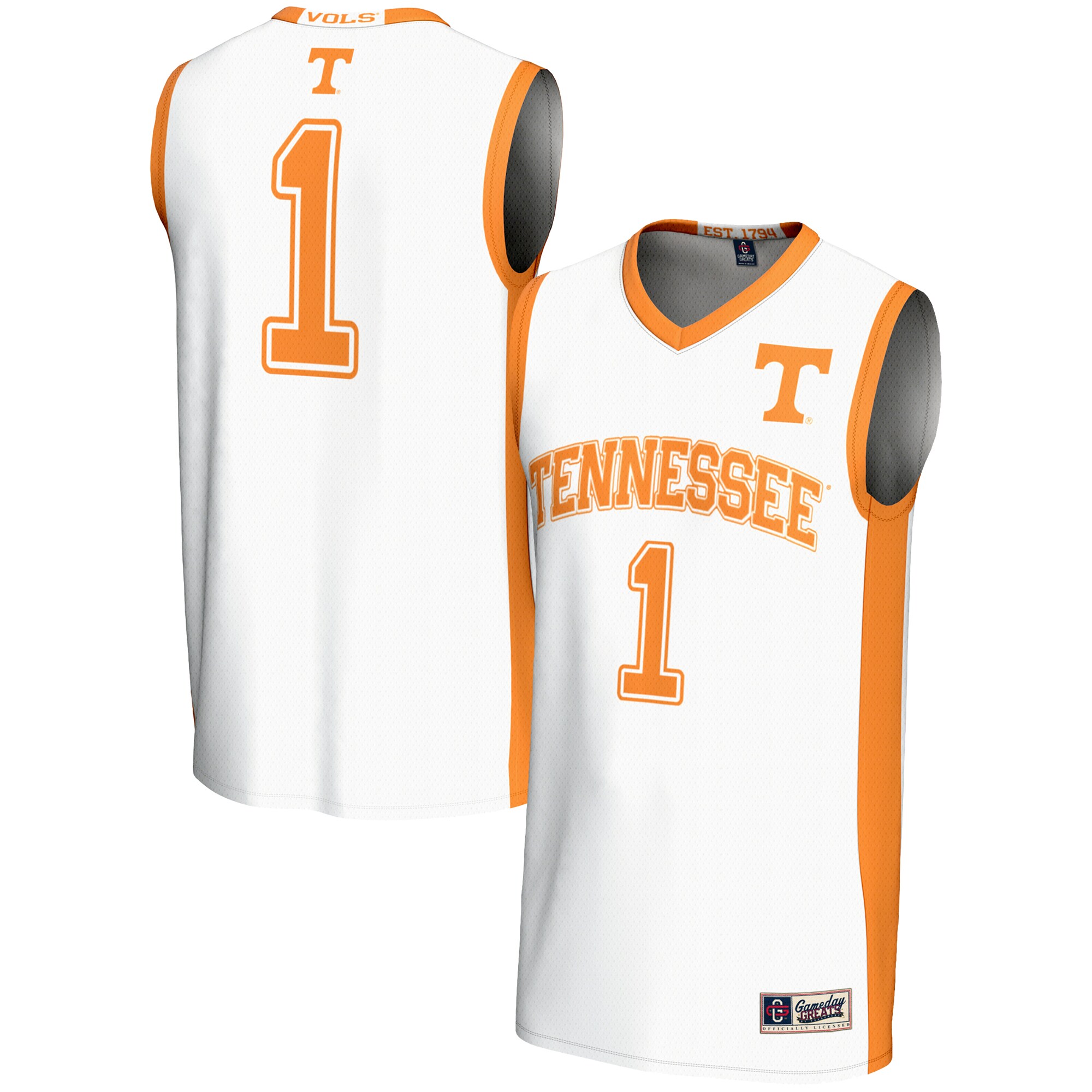 [DDG] Tennessee Volunteers GameDay Greats Youth Lightweight Basketball Jersey - White