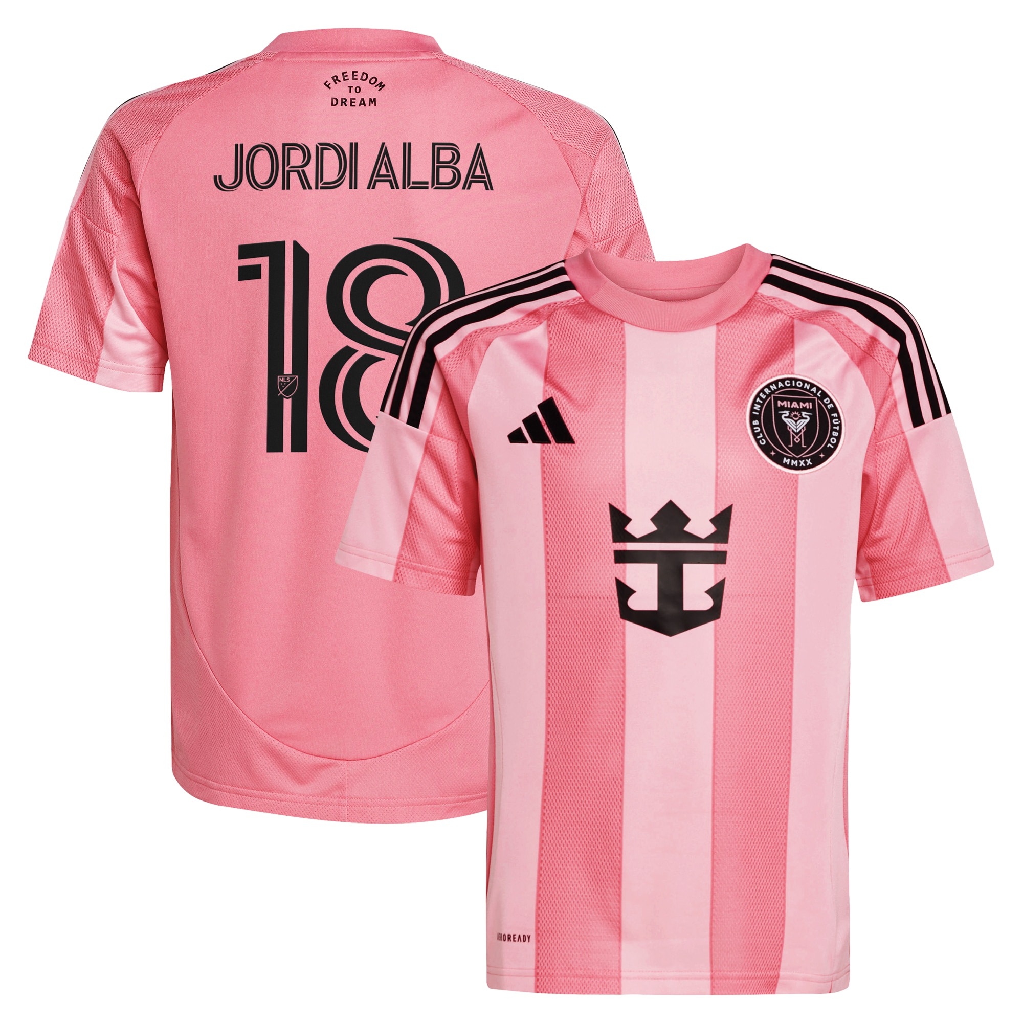 [SJH] Jordi Alba Inter Miami CF Youth 2025 Euforia Replica Player Jersey - Light Pink