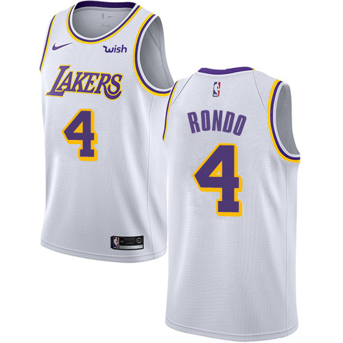 Nike Lakers White Angeles Lakers #4 Jersey - NBA Fan Apparel