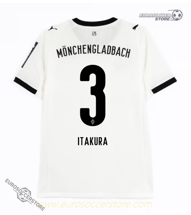 Borussia Monchengladbach 25-26 Season Home Jersey, featuring ITAKURA with the number 3