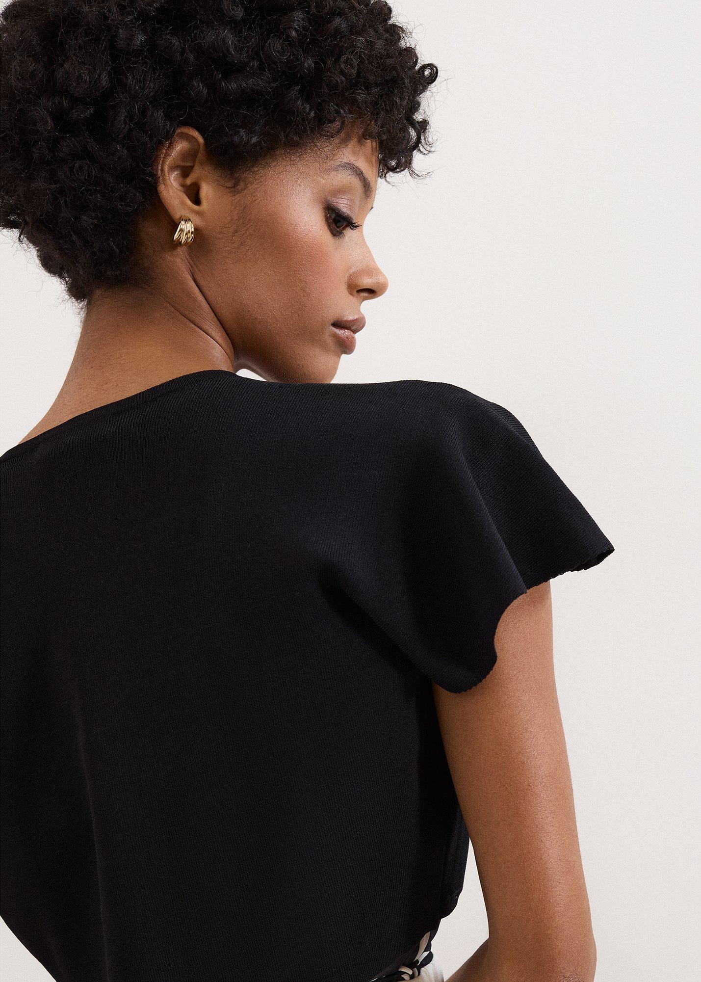 Myra Flutted Sleeve Shrug