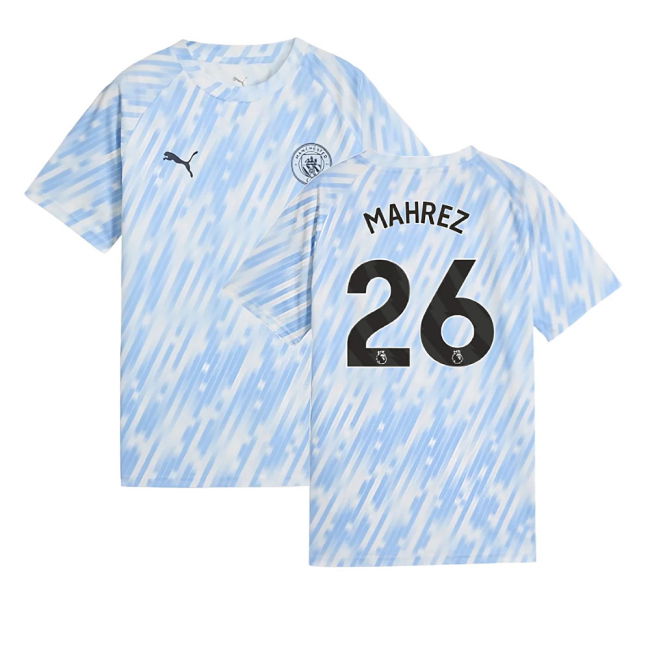 vintage 2025-2026 Man City Warm Up Jersey (Silver Sky) - Kids (Mahr...