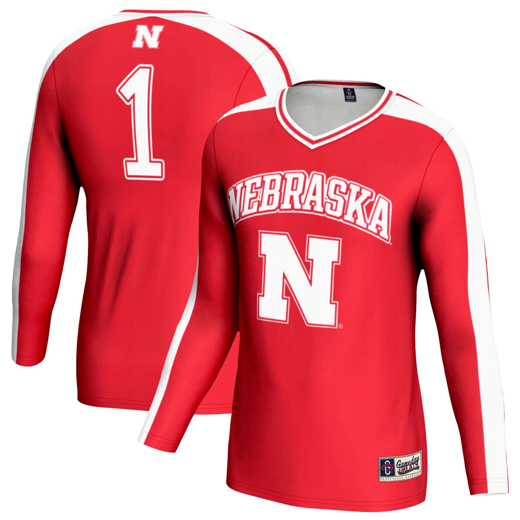 Nebraska Huskers GameDay Greats Youth Women's Volleyball Lightweight Fashion Jersey - Scarlet