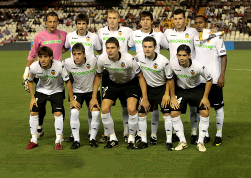 High Performance 2009-10 Valencia Home Retro Soccer Jersey Shirt