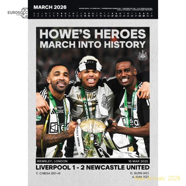 Official Newcastle United Fc Deluxe Calendar 2026 - Premium Quality