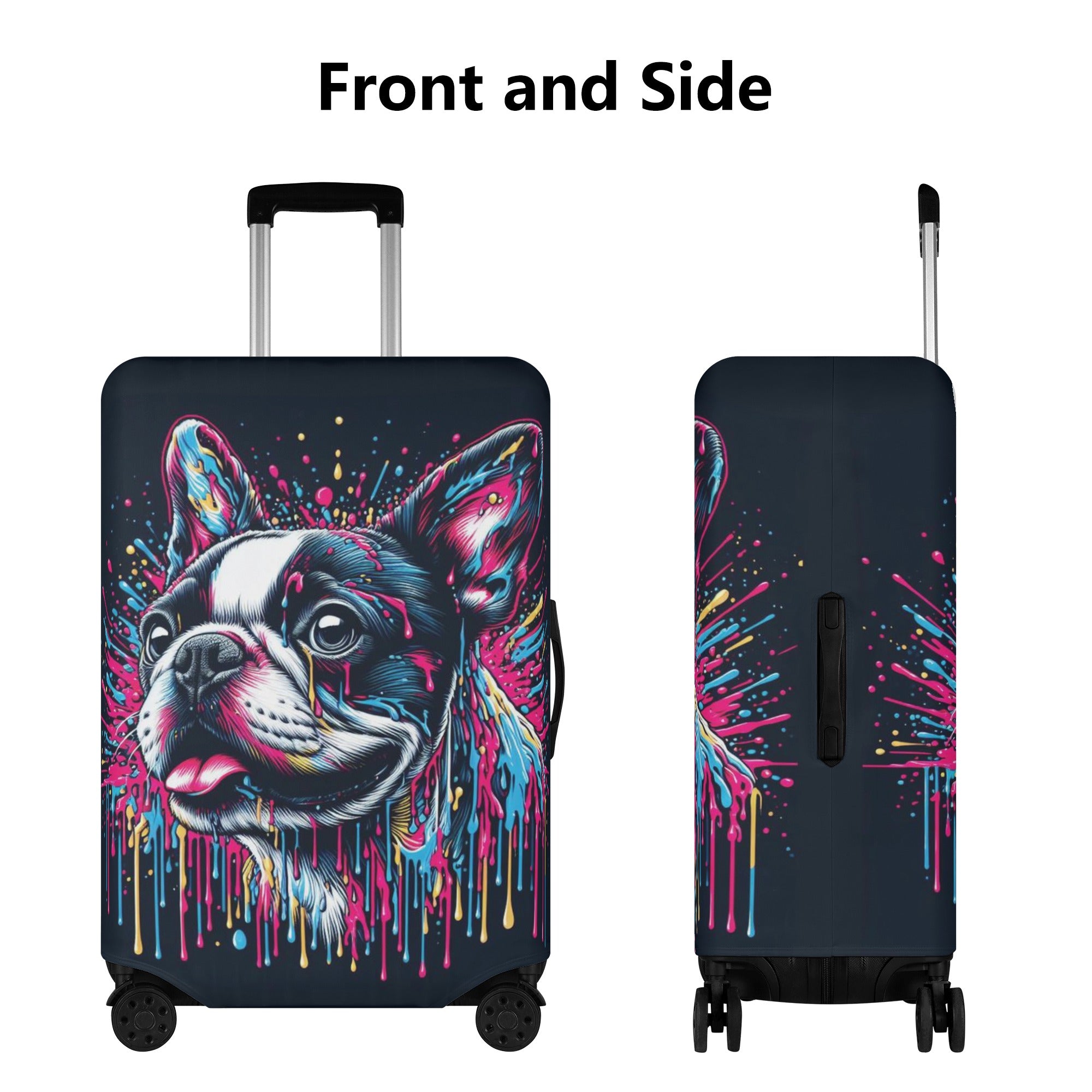 French Bulldog Sam Luggage Cover For Boston Terrier Lovers Durable Dog Item