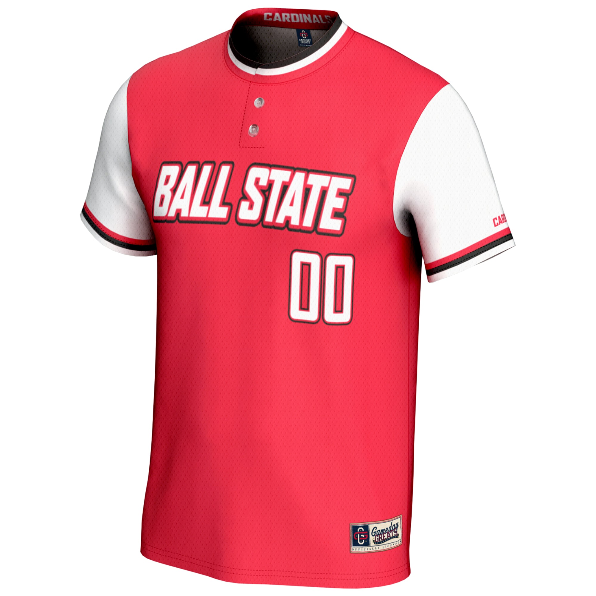 [DDG] Ball State Cardinals GameDay Greats Unisex NIL Pick-A-Player Lightweight Softball Jersey - Red