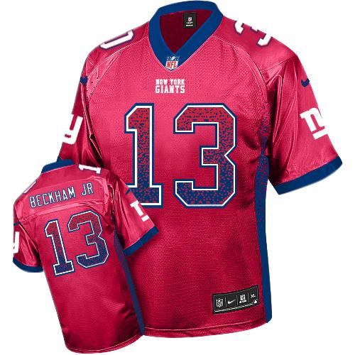 NFL W Y G Giants #13 Odell Beckham Red Elite Jersey - Authentic Qua...