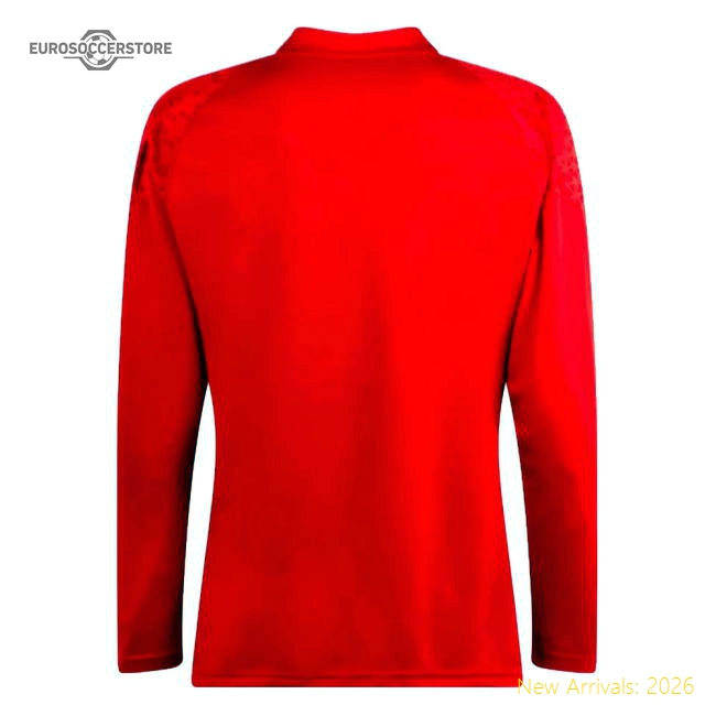 Genuine High-Quality 2023-2024 Ac Milan Training Half Zip Top (Red)