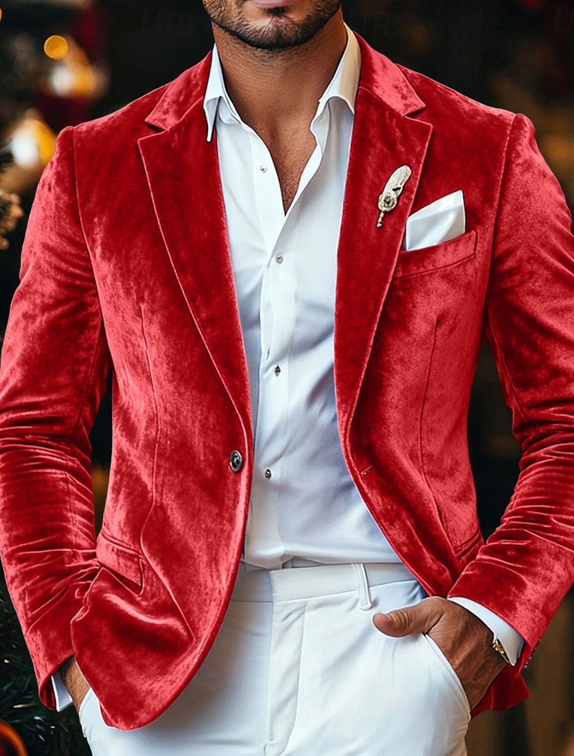 Men Winter Coat Velvet Blazer Formal Party Evening Wear Event /