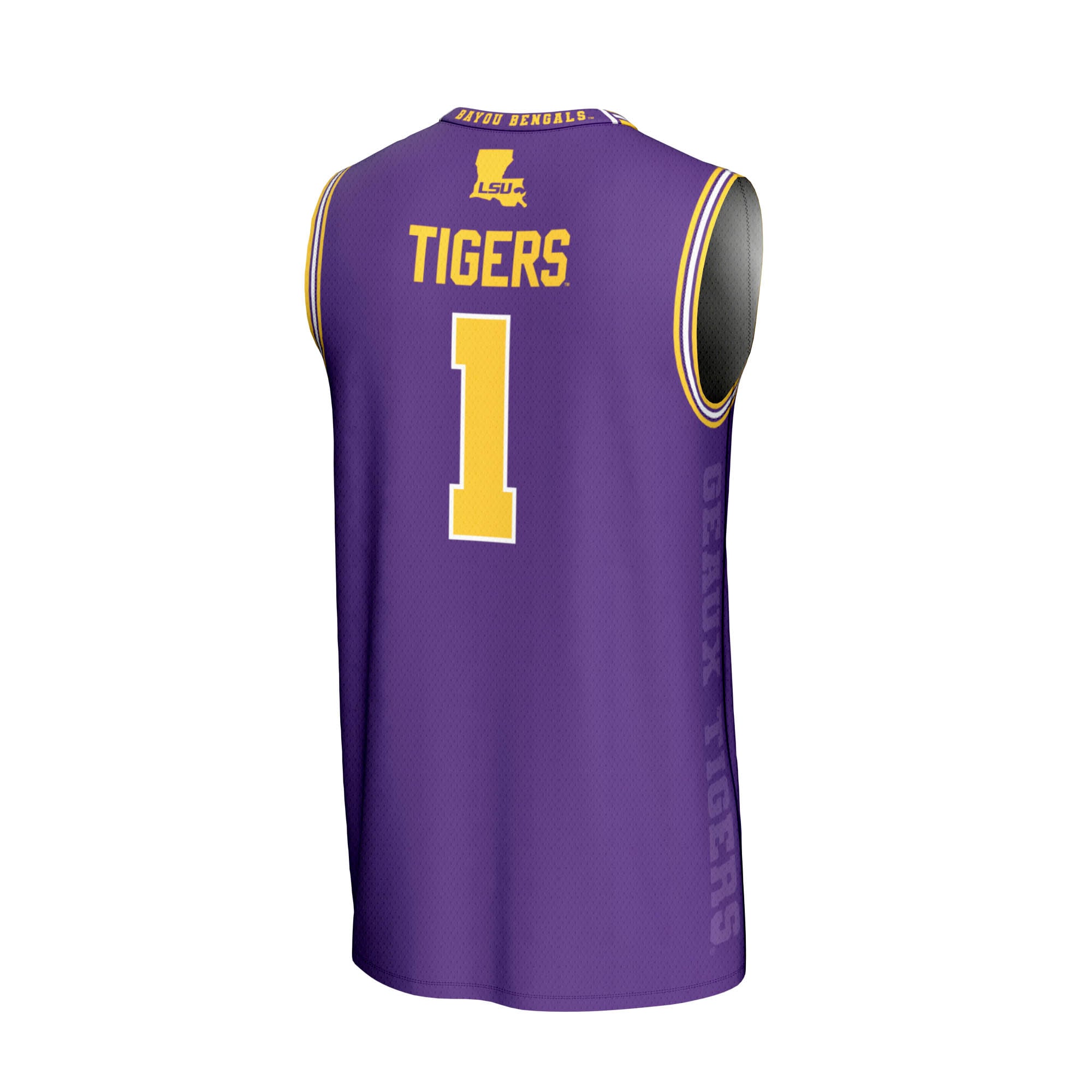 [NJP] LSU Tigers GameDay Greats Youth Lightweight Icon Print Basketball Jersey - Purple