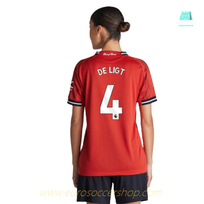 2025-2026 Man Utd Authentic Home Shirt (Womens) (De Ligt 4)