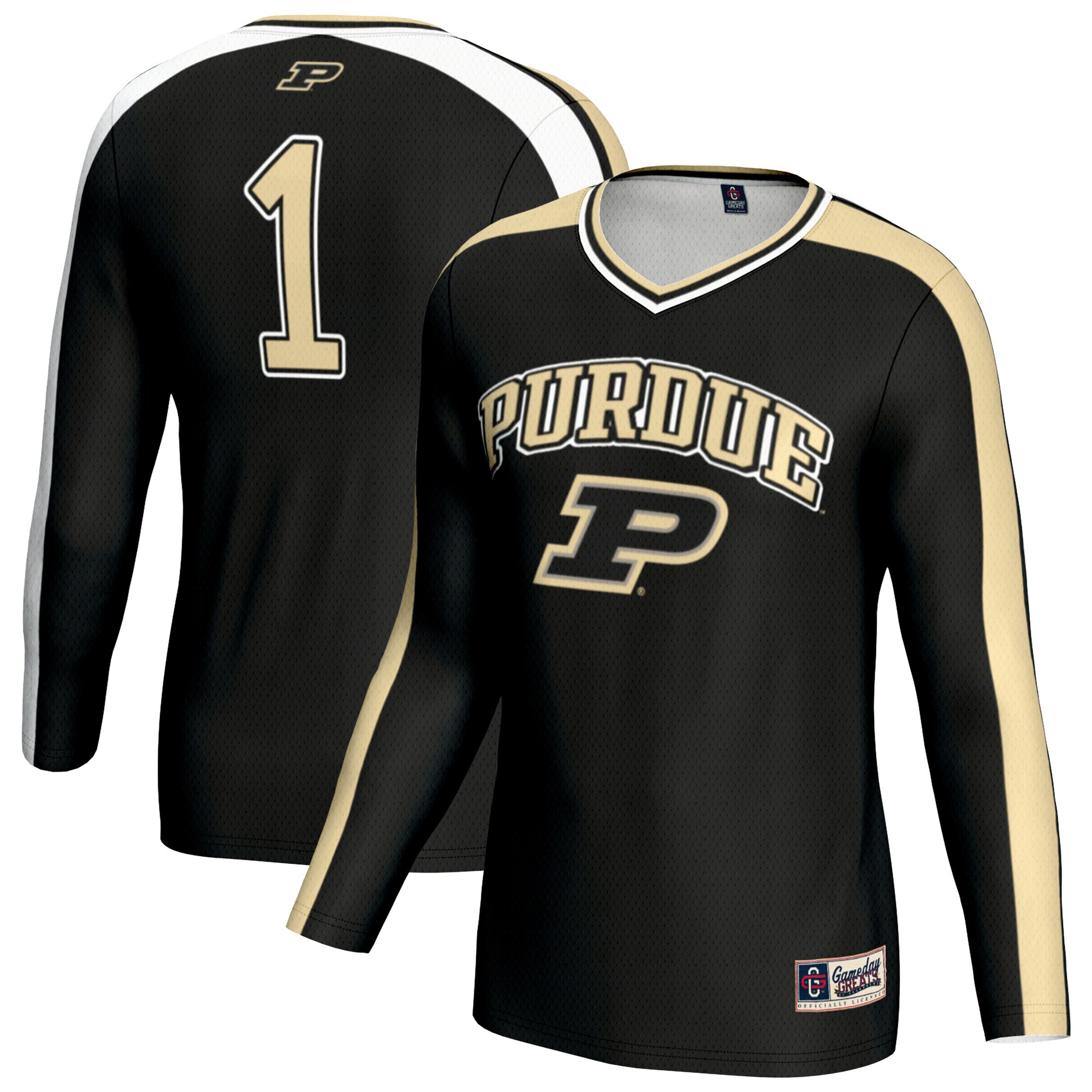 [DDG] Purdue Boilermakers GameDay Greats Youth #1 Lightweight Volleyball Fashion Jersey - Black