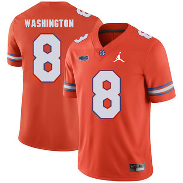 Men's None Orange 2024 team authorized Nick Washington #8 home jersey