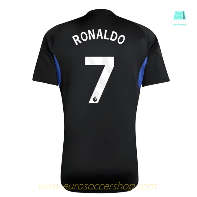 2025-2026 Man Utd EU Training Jersey (Black) - Kids (Ronaldo 7)