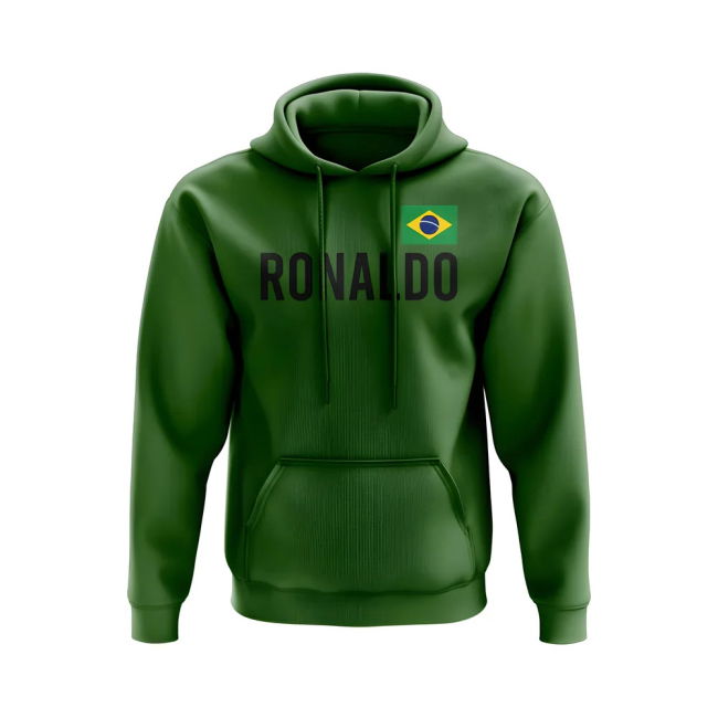Authentic Ronaldo Brazil Name Hoody (Green) Replica Kit