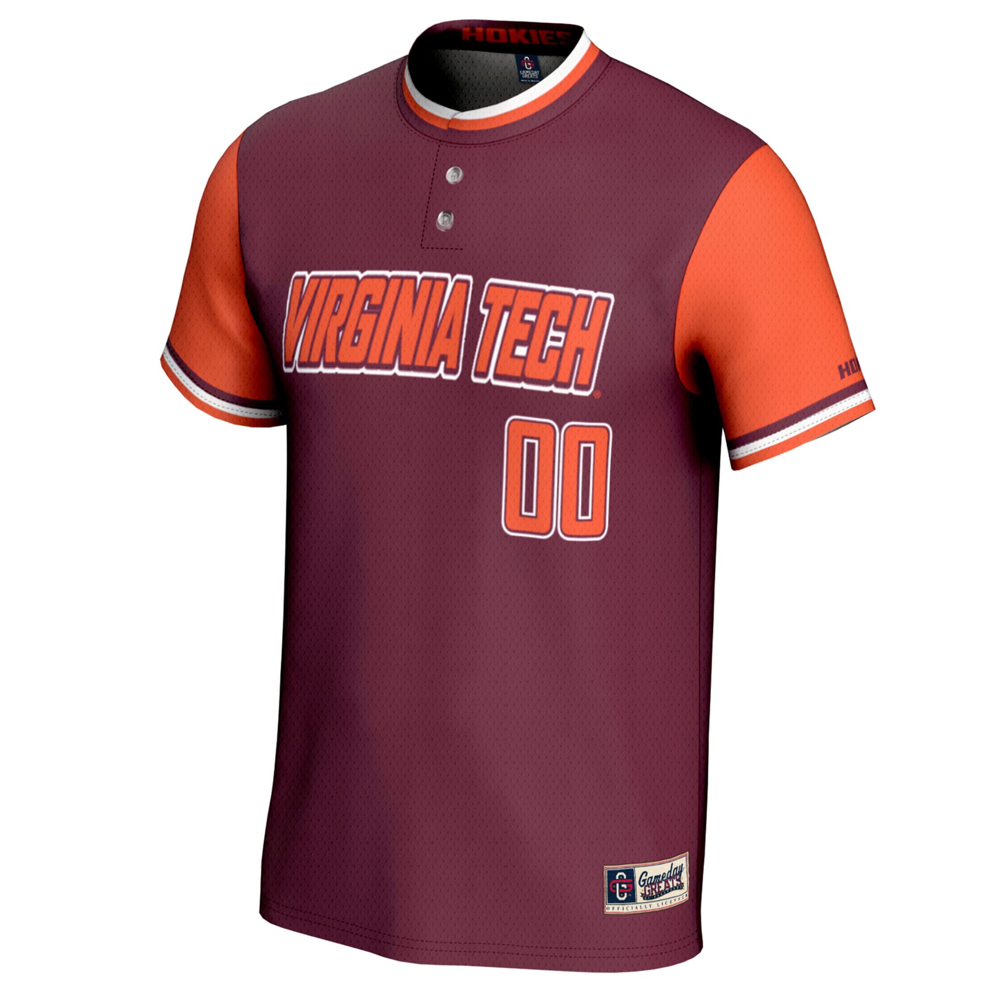 [DDG] Virginia Tech Hokies GameDay Greats Youth NIL Pick-A-Player Lightweight Softball Jersey - Maroon