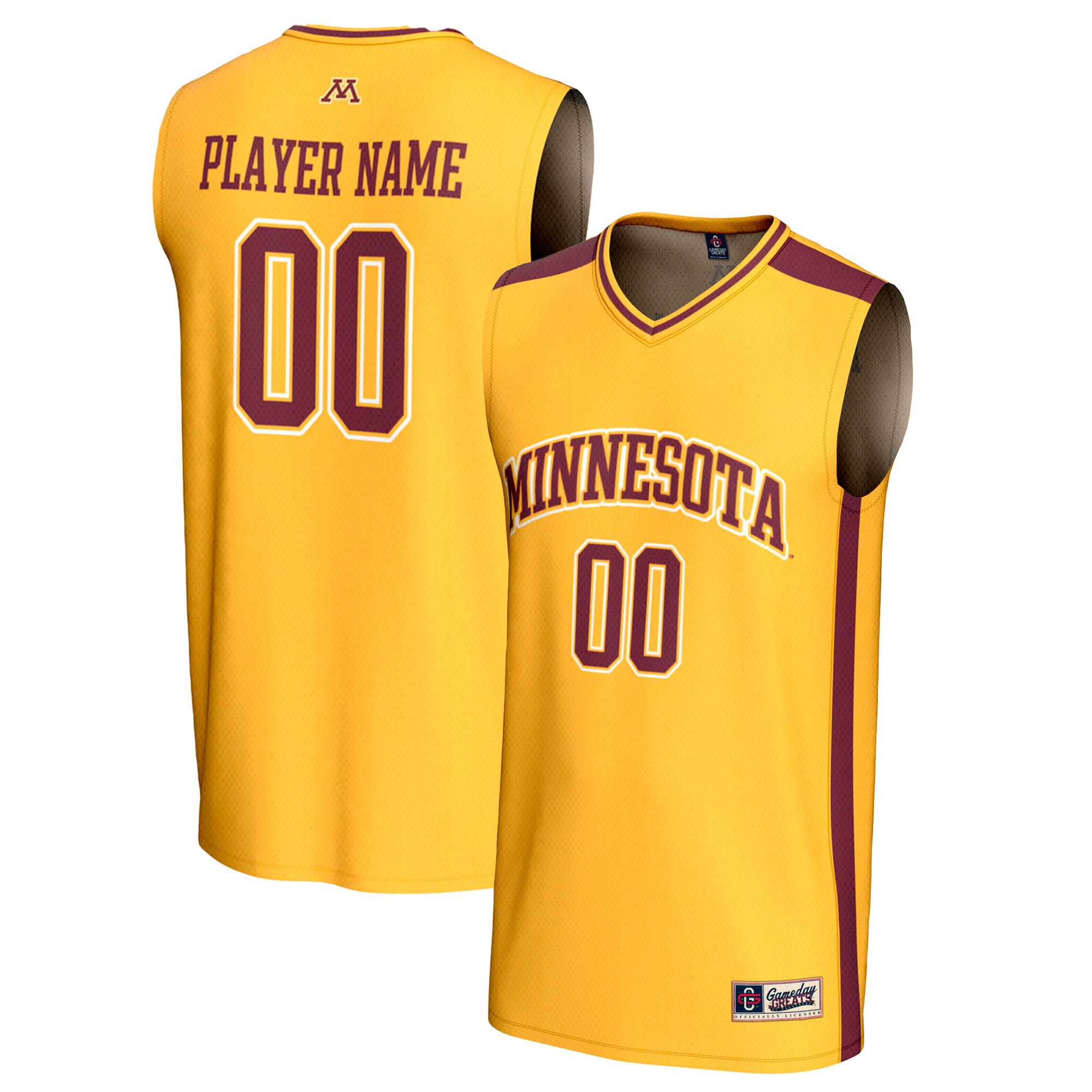 Minnesota Golden Gophers GameDay Greats Unisex NIL Pick-A-Player Lightweight Men's Basketball Fashion Jersey - Gold