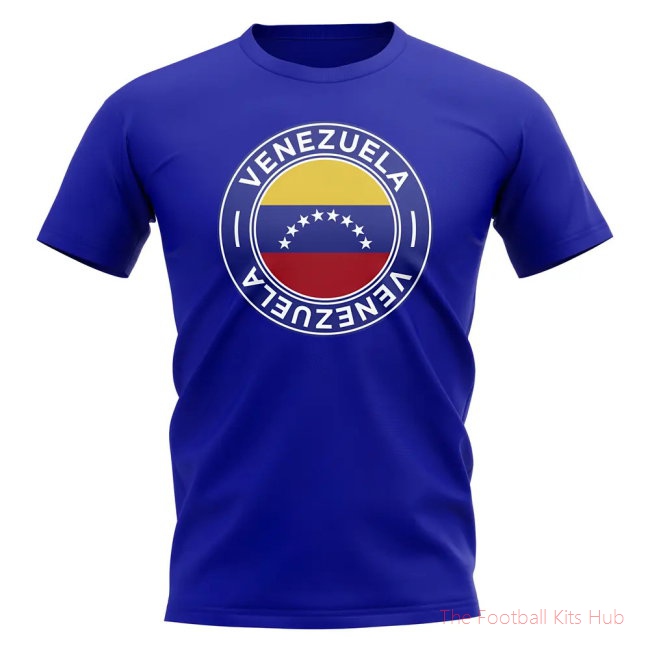 Venezuela Football Badge T-Shirt (Royal)