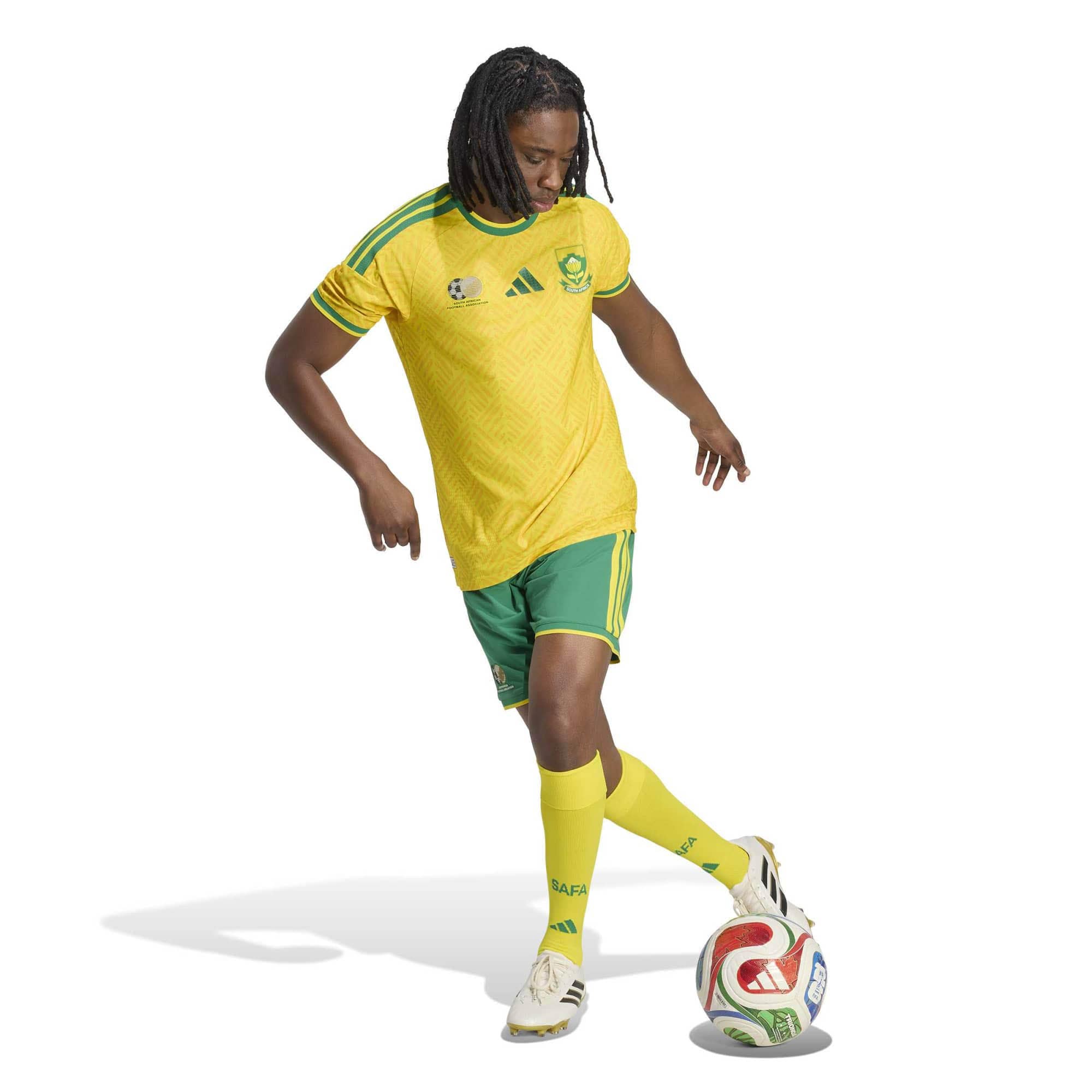 [SJH] South Africa National Team Home On-Field Authentic Jersey - Yellow