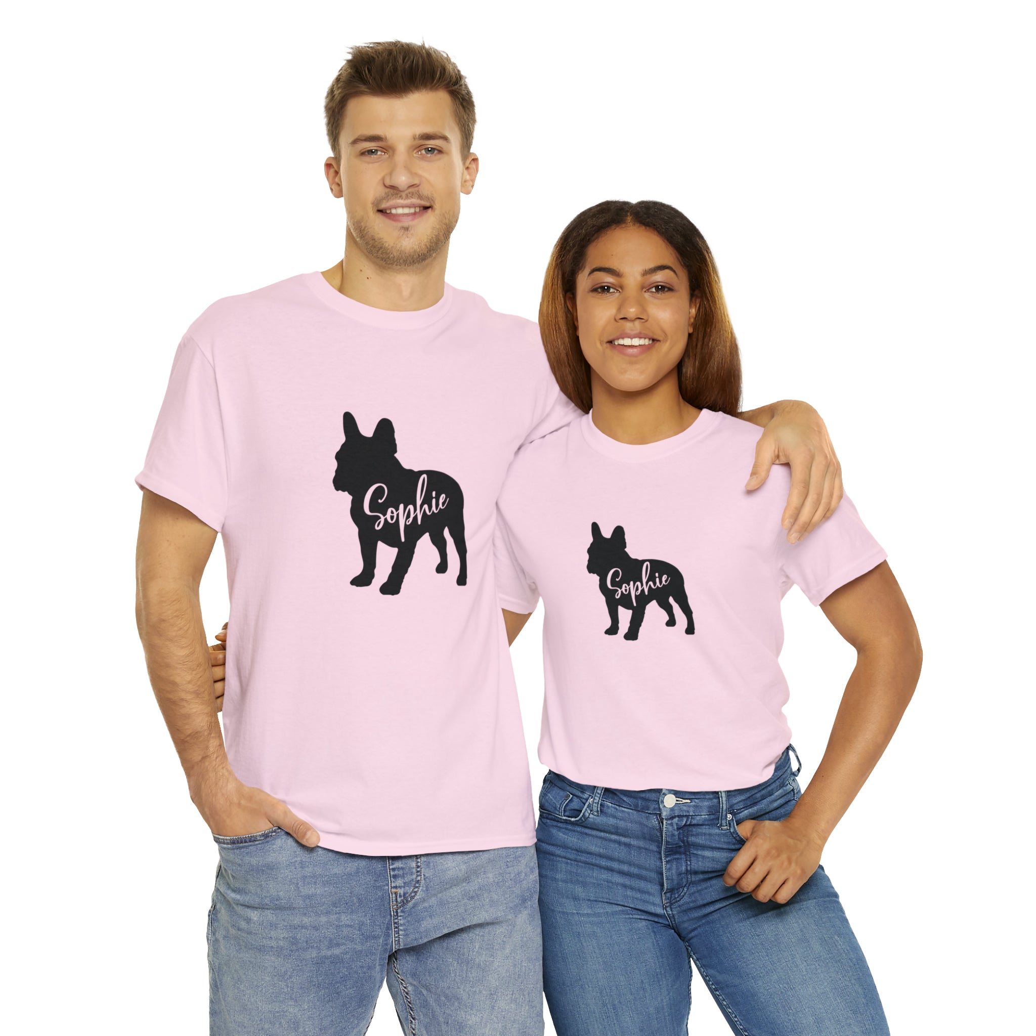 T-shirt With Frenchie Name - Premium Unisex Tshirt For Dog Lovers