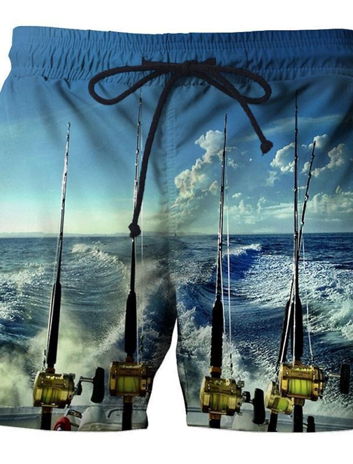 Men's Graphic Prints Fish Swim Trunks Swim Shorts Board Shorts Mid Waist Fashion Streetwear Casual Daily Outdoor Holiday Drawstring Pocket Elastic Waist Designer Clothing Apparel