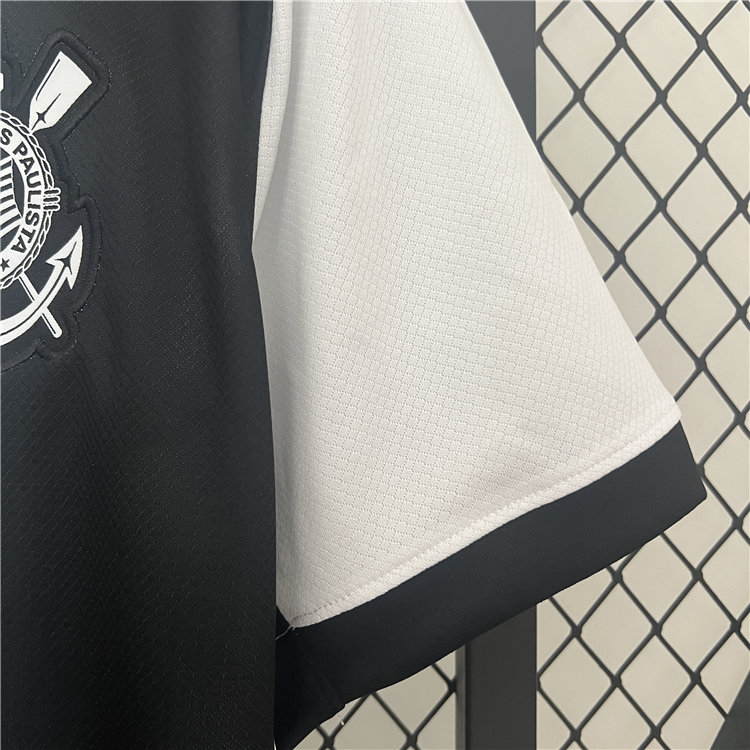 Official SC CORINTHIANS 2425 AWAY BLACK SOCCER JERSEY SHIRT