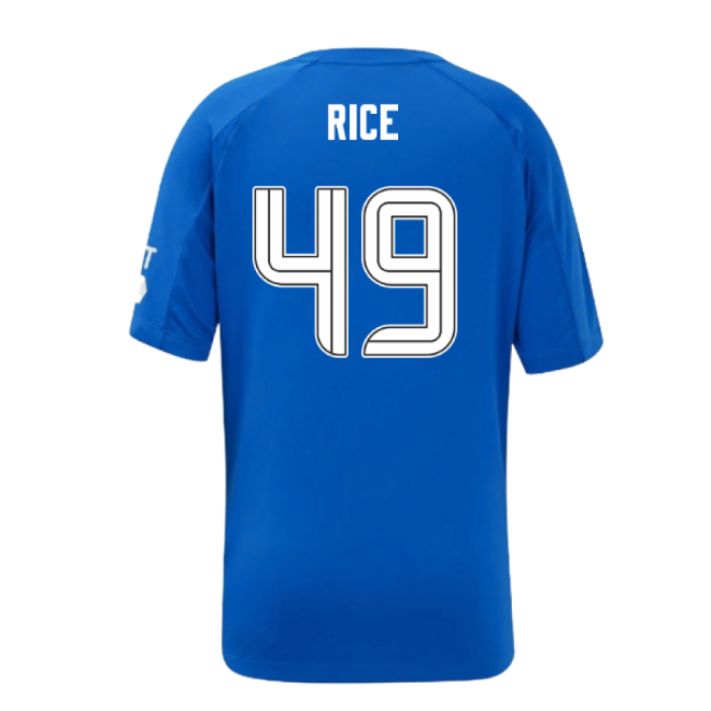 High Quality Rangers Fc First Kit Rice 4 #9 Retro Collection (v4)
