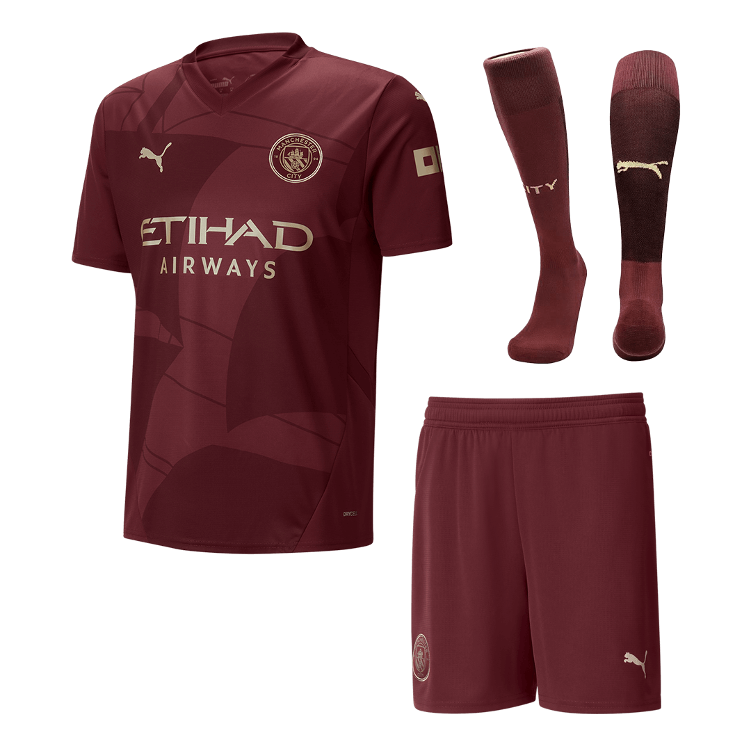 Manchester City Third Away Soccer Jersey Kit(Jersey+Shorts+Socks) 2024