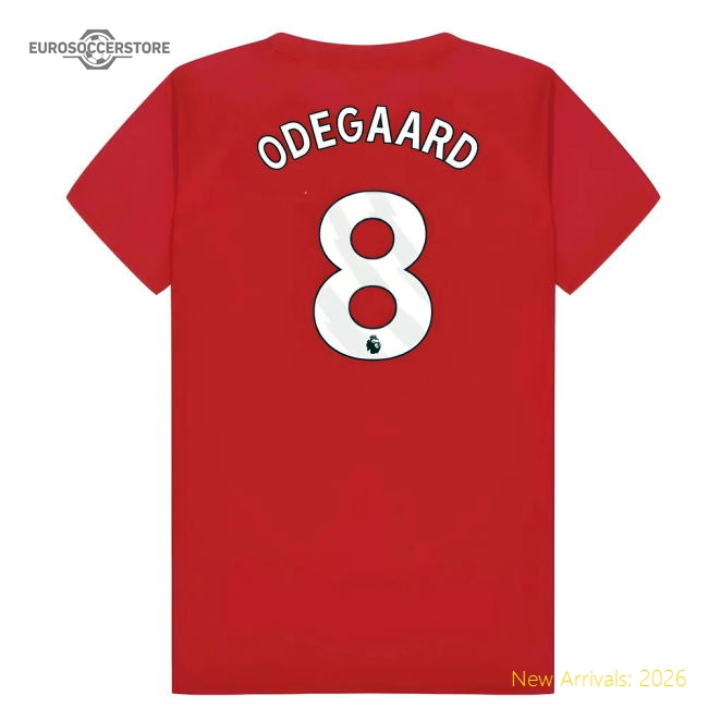 Authentic Arsenal Poly T-shirt (red) - Kids (odegaard 8) - Premium