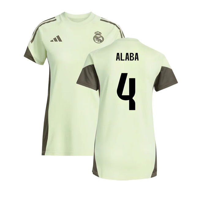 2025-2026 Real Madrid Training Jersey (Almost Lime) - Womens (Alaba 4)