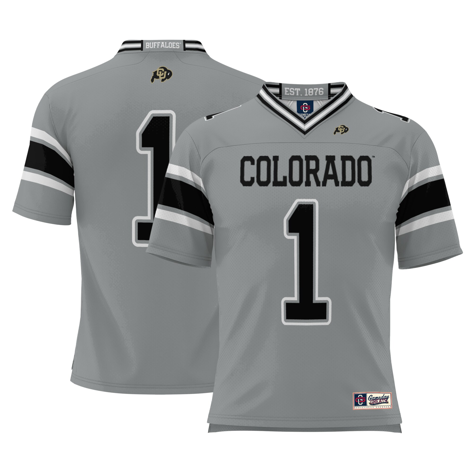 #1 Colorado Buffaloes GameDay Greats Endzone Football Jersey - Gray
