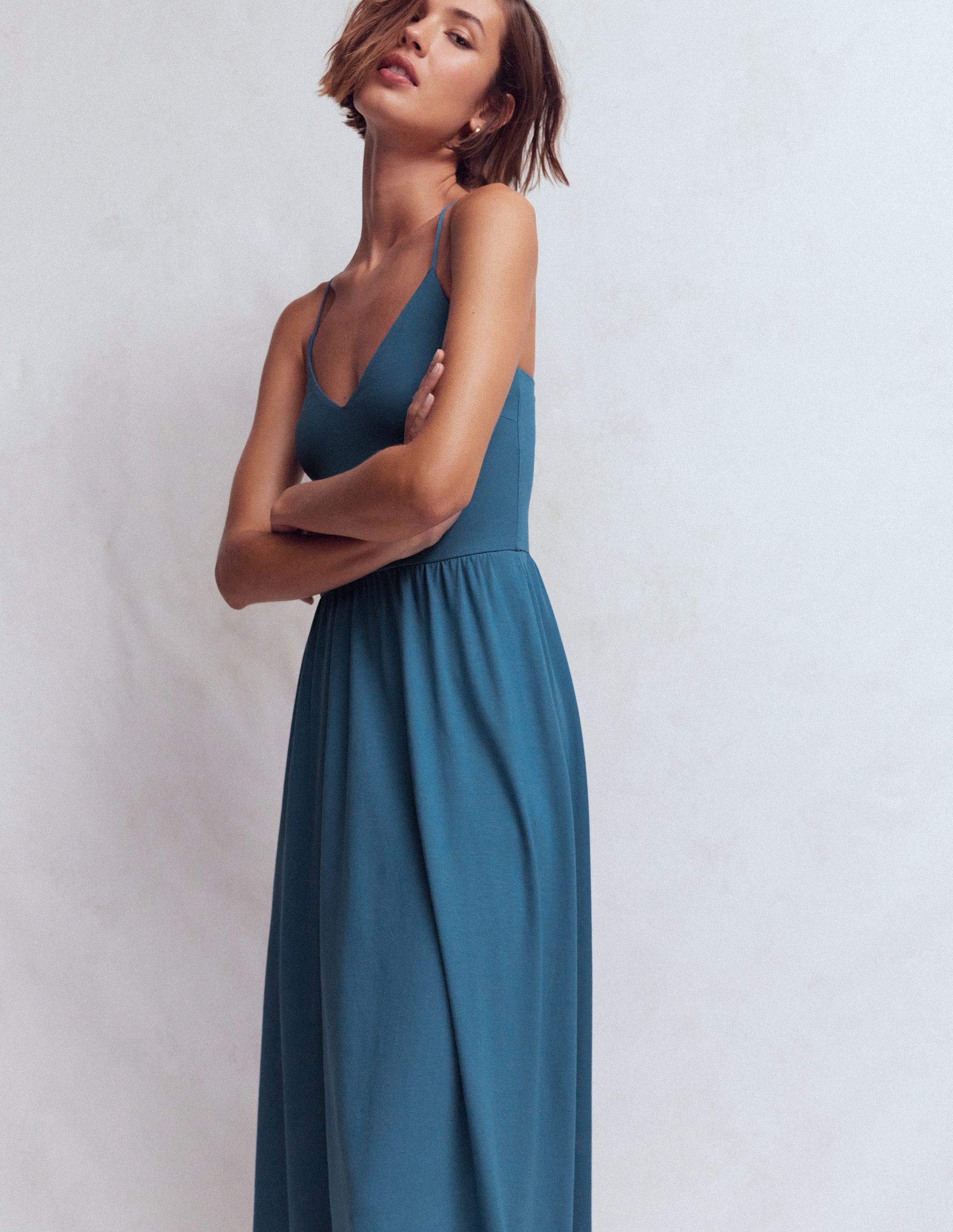 Cross Back Jersey Dress